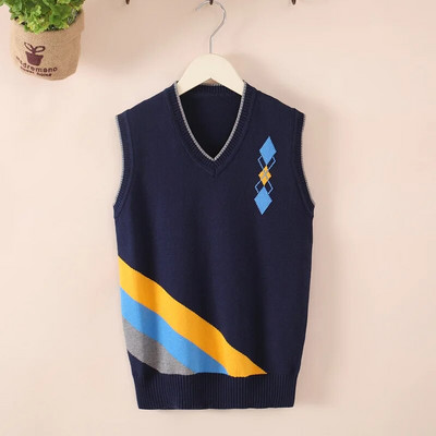 rudens adīšana Veste Zēnu apģērbi Virsdrēbes bērnu apģērbi Kokvilna Bērnu apģērbi Bērnu Trikotāžas veste