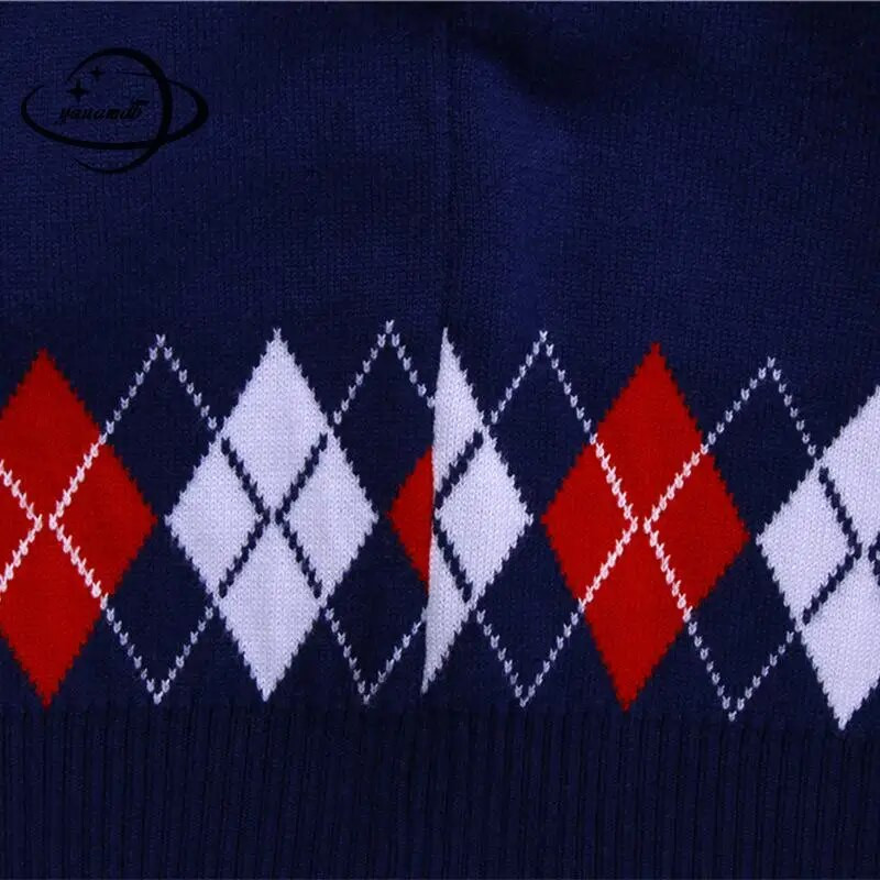 Bērnu Vestes Mētelis Pavasaris Rudens 4-11 g Kokvilnas zēni, meitenes, trikotāžas vestes Argyle, bez piedurknēm V veida kakla izgriezuma bērnu tops, Y30