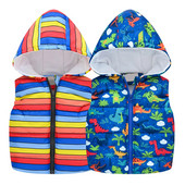 Maziem bērniem, mazuļiem, meitenēm, zēniem, bez piedurknēm, bērniem, maskēšanās ar kapuci, vēja necaurlaidīgu, siltu veste, mētelis, mētelis, ziemas bērnu drēbes, 2-8 g.