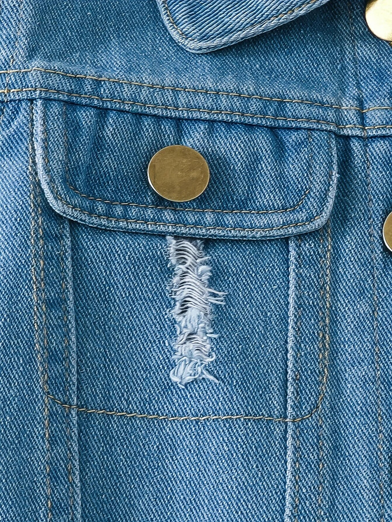 Rudens meiteņu džinsa mētelis korejiešu izdevums, meiteņu polo apkakle, salauzta džinsa auduma ar garām piedurknēm modes topā