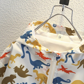 Παιδικό μπουφάν Πανωφόρι Δεινόσαυροι Μακρυμάνικο Παιδικό Παλτό Ρούχα για Αγόρια σε Casual Style