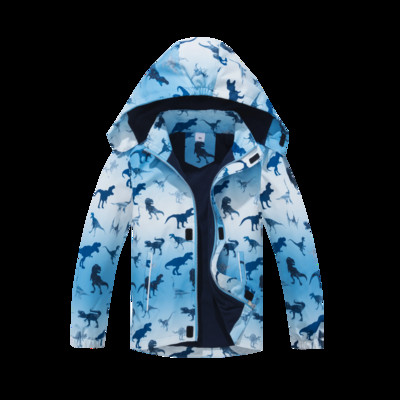 Zēnu dinozauru lietus jakas ar noņemamu kapuci Viegli ūdensnecaurlaidīgi vējjakas lietusmēteļi