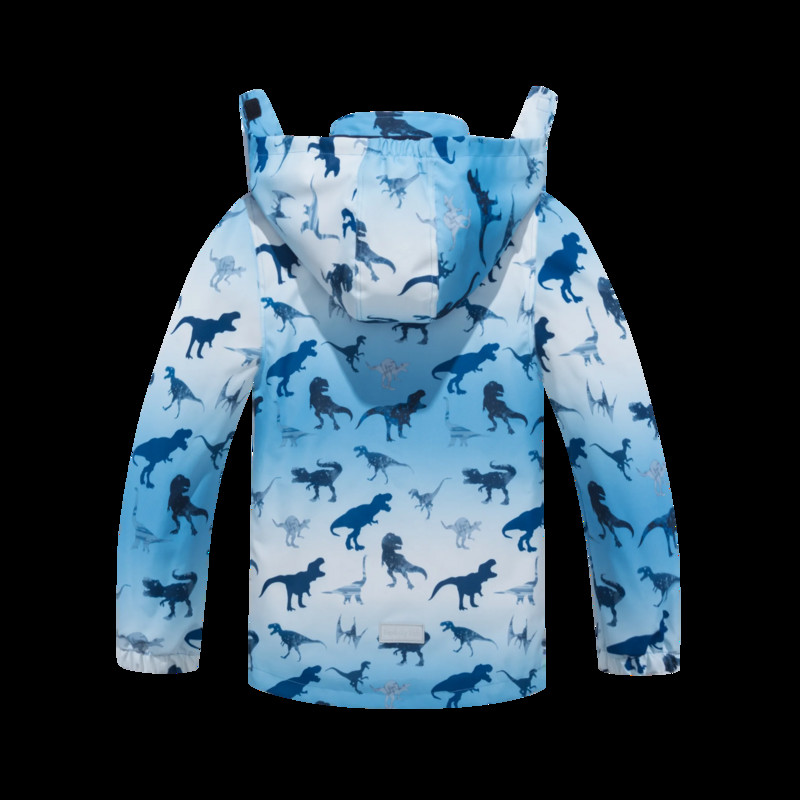 Zēnu dinozauru lietus jakas ar noņemamu kapuci Viegli ūdensnecaurlaidīgi vējjakas lietusmēteļi