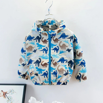 Kabát fiúknak Dinoszauruszok Mintás Kabát Fiú Alkalmi Stílus Gyerekkabátok Tipegő Gyerekruhák