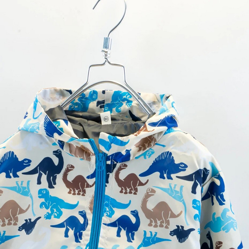 Kabát fiúknak Dinoszauruszok Mintás Kabát Fiú Alkalmi Stílus Gyerekkabátok Tipegő Gyerekruhák