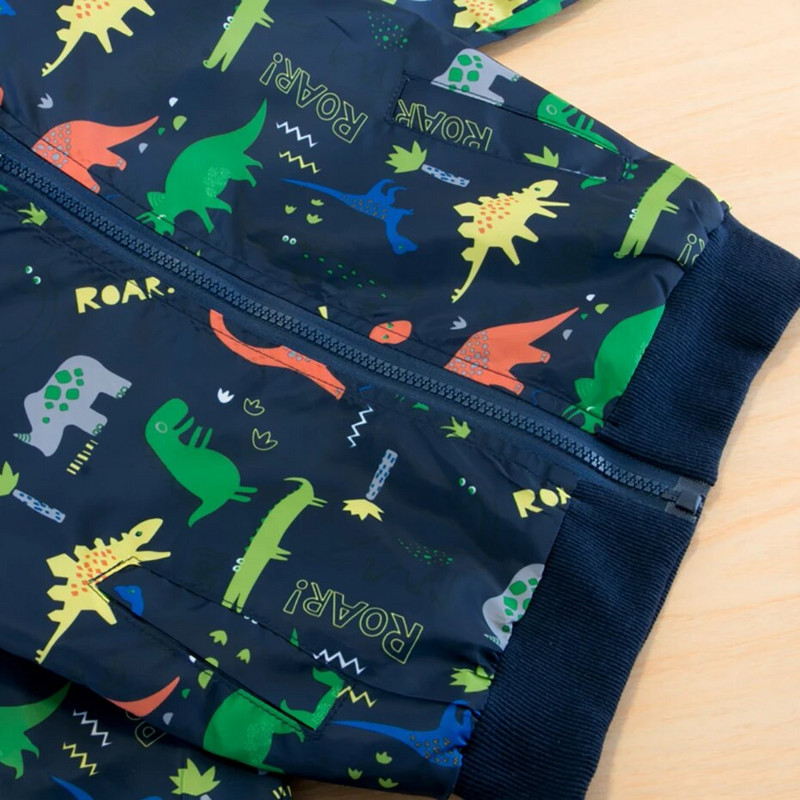 Berniukų vaikiška striukė Viršutiniai rūbai ilgomis rankovėmis paltai berniukų dinozaurų rašto paltai vaikams pavasario ruduo Vaikiški drabužiai berniukui