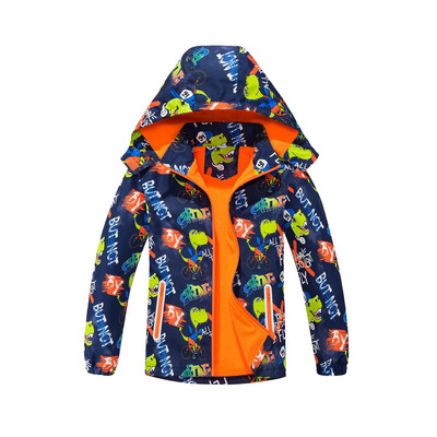 Αδιάβροχα μπουφάν δεινοσαύρων για αγόρια με αφαιρούμενη κουκούλα Αδιάβροχα αδιάβροχα αντιανεμικά μπουφάν