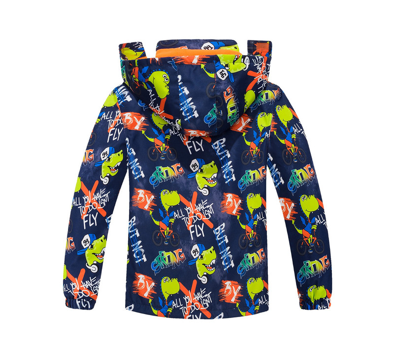 Αδιάβροχα μπουφάν δεινοσαύρων για αγόρια με αφαιρούμενη κουκούλα Αδιάβροχα αδιάβροχα αντιανεμικά μπουφάν