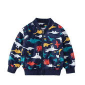 Poiste mantel jakk pikkade varrukatega poiste dinosauruste mustriga laste jope vabaaja stiilis lasteriided