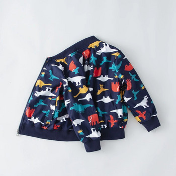 Μπουφάν για αγόρια μακρυμάνικο παλτό Boy Dinosaurs Pattern Παιδικό μπουφάν σε καθημερινό στυλ Παιδικά ρούχα