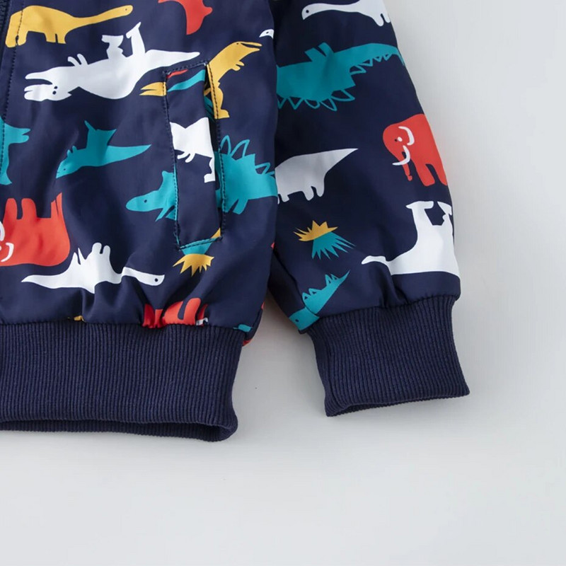 Poiste mantel jakk pikkade varrukatega poiste dinosauruste mustriga laste jope vabaaja stiilis lasteriided