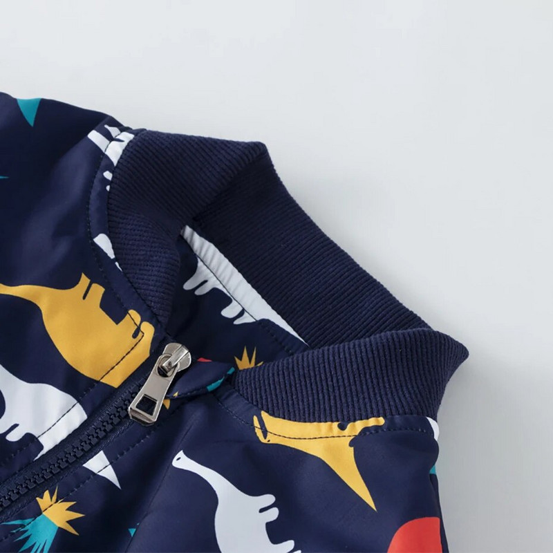 Poiste mantel jakk pikkade varrukatega poiste dinosauruste mustriga laste jope vabaaja stiilis lasteriided