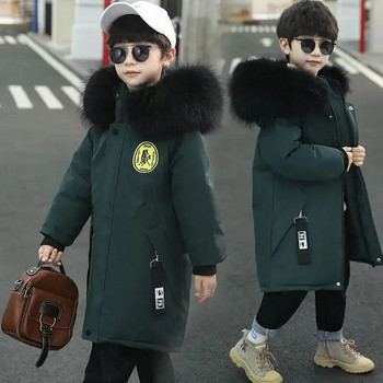 Χειμερινά Αγόρια Χονδρά Μακριά Μπουφάν για Παιδιά 4-16 ετών Keep Warm Casual Hoodies Παιδικά Παλτό Μακρυμάνικα Παιδικά Αντιανεμικά Εξωτερικά ρούχα