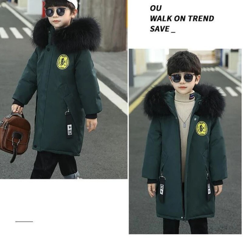 Talvised poiste paksud pikad jakid lastele vanuses 4-16 a. Hoia soojas vabaaja kapuutsid Lastemantlid pikkade varrukatega lastele Tuulejoped Ülerõivad