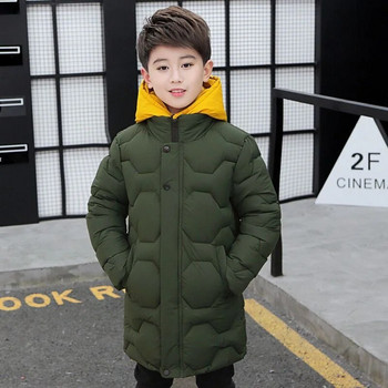 2023 Αγόρια Χειμερινό Χοντρό Παλτό Εφηβικό Πάρκα Παιδιά Plus Βελούδινο Ζεστά Μπουφάν Μόδα με κουκούλα Παιδικά ρούχα 6-14 ετών