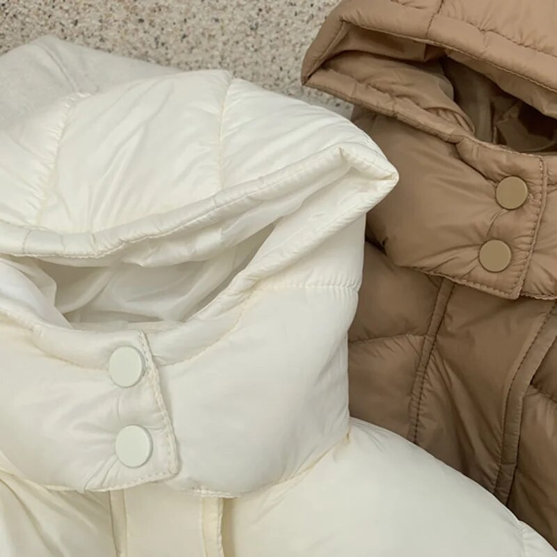 MILANCEL Ziemas bērnu parki korejiešu stila meiteņu kažoki Hooide zēniem biezi virsdrēbes