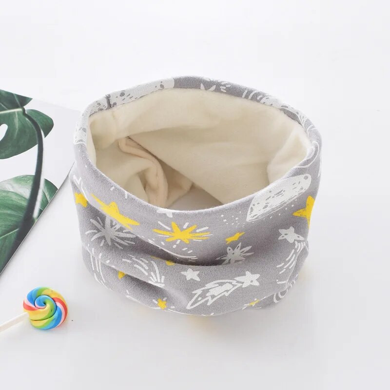 Žiemos pastorintas kaklaskaras vaikams berniukams mergaitėms šiltesnis kaklaskaras Mielas kūdikių animacinis šalikas Minkšta kaklo apykaklė Vaikiški kaklaskarės