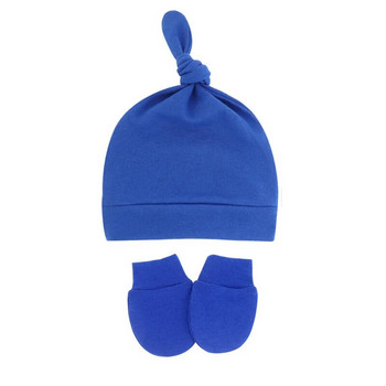 Νεογέννητο καπέλο φωτογραφίας με σετ γάντι Χαριτωμένο βαμβακερό μωρό μωρό μαντίλι για κορίτσι ζεστό λαγουδάκι Beanie γάντια New Born Cap Accessories Δώρο