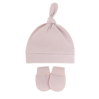 Jaundzimušā fotografēšanas cepure ar dūraiņu komplektu Cute Cotton Baby Boy Girl Meitene Šalle Silts Zaķītis Beanie Cimdi New Born Cap Aksesuāri Dāvana