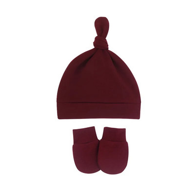 Jaundzimušā fotografēšanas cepure ar dūraiņu komplektu Cute Cotton Baby Boy Girl Meitene Šalle Silts Zaķītis Beanie Cimdi New Born Cap Aksesuāri Dāvana