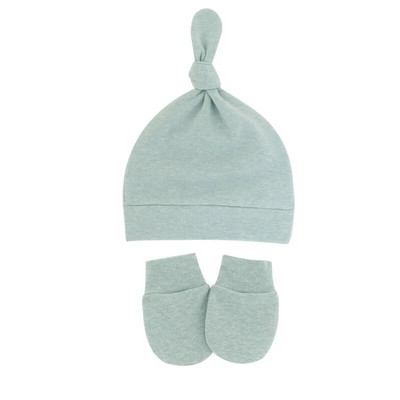 Jaundzimušā fotografēšanas cepure ar dūraiņu komplektu Cute Cotton Baby Boy Girl Meitene Šalle Silts Zaķītis Beanie Cimdi New Born Cap Aksesuāri Dāvana