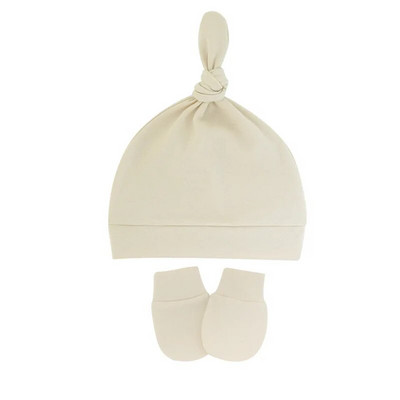 Jaundzimušā fotografēšanas cepure ar dūraiņu komplektu Cute Cotton Baby Boy Girl Meitene Šalle Silts Zaķītis Beanie Cimdi New Born Cap Aksesuāri Dāvana