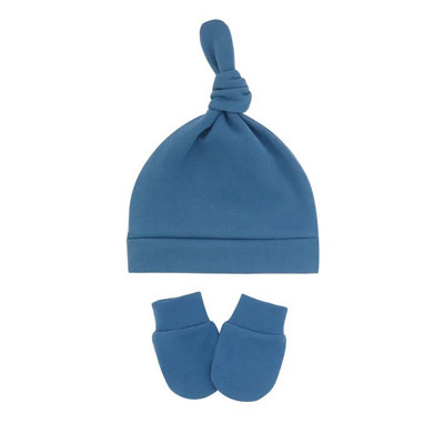 Jaundzimušā fotografēšanas cepure ar dūraiņu komplektu Cute Cotton Baby Boy Girl Meitene Šalle Silts Zaķītis Beanie Cimdi New Born Cap Aksesuāri Dāvana