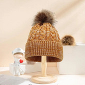 Berniukų megztas kaklo getras kumštinės pirštinės vaikiškos megztos žieminės kepurė Pirštinės Šaliko rinkinys Minkštas Šiltas Stilingi aksesuarai