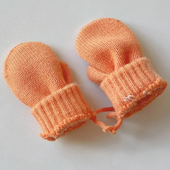 2023 Чисто ново дете, деца, бебета, момичета, момчета, зимни плетени ръкавици, плътни топли ръкавици, малки деца, ветроустойчиви ръкавици на открито с въже