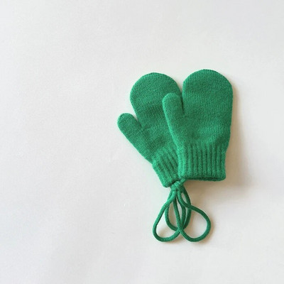 2023. gads. Pilnīgi jauni, bērni, bērni, mazuļi, meitenes, zēni, ziemas trikotāžas cimdi, silti, dūraiņi, mazi bērni, vēja necaurlaidīgi cimdi ar virvi