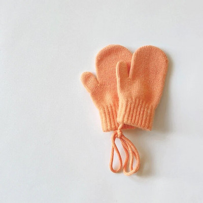 2023. gads. Pilnīgi jauni, bērni, bērni, mazuļi, meitenes, zēni, ziemas trikotāžas cimdi, silti, dūraiņi, mazi bērni, vēja necaurlaidīgi cimdi ar virvi