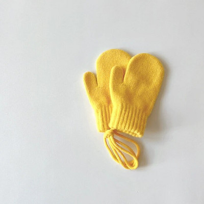 2023. gads. Pilnīgi jauni, bērni, bērni, mazuļi, meitenes, zēni, ziemas trikotāžas cimdi, silti, dūraiņi, mazi bērni, vēja necaurlaidīgi cimdi ar virvi