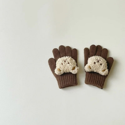 2–6 metų vaikams, žiemai, šiltos pirštinės, kūdikiams, mergaitėms, berniukams, mažiems vaikams, storoms, mieloms meškiukams, megztoms vilnonėms pirštinėms.