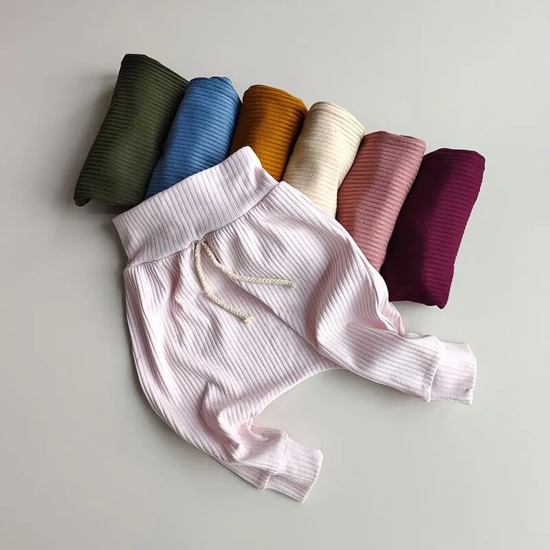 Rudens jaundzimušā PP bikses meiteņu bikses ikdienišķas apakšas zīdaiņiem pavasara toddler garās bikses Mīkstas bērnu drēbes