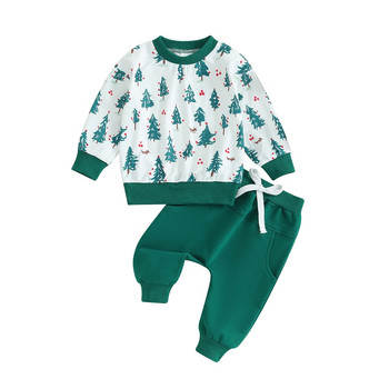 ma&baby 3M-3Y Коледни комплекти дрехи за новородени бебета, момчета, момичета, горнища с дълъг ръкав, панталони, коледни екипи, костюми D05