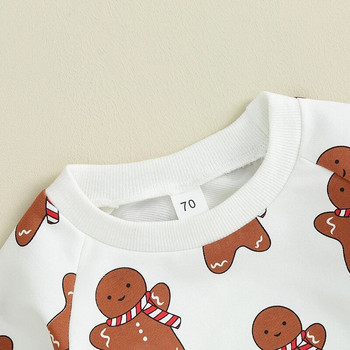 ma&baby 0-3Y Χριστουγεννιάτικο νεογέννητο νήπιο Βρεφικό κοριτσάκι Σετ Ρούχα με τζίντζερ μπλούζα μπλούζα παντελόνι Χριστουγεννιάτικη στολή
