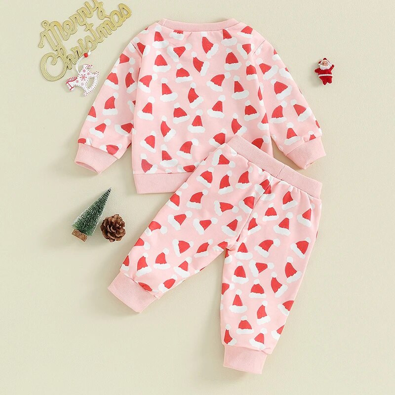 CHQCDarlys kisbaba fiú lány karácsonyi ruhák hosszú ujjú, kerek nyakú pulóver és nadrág szett Aranyos őszi téli ruhák