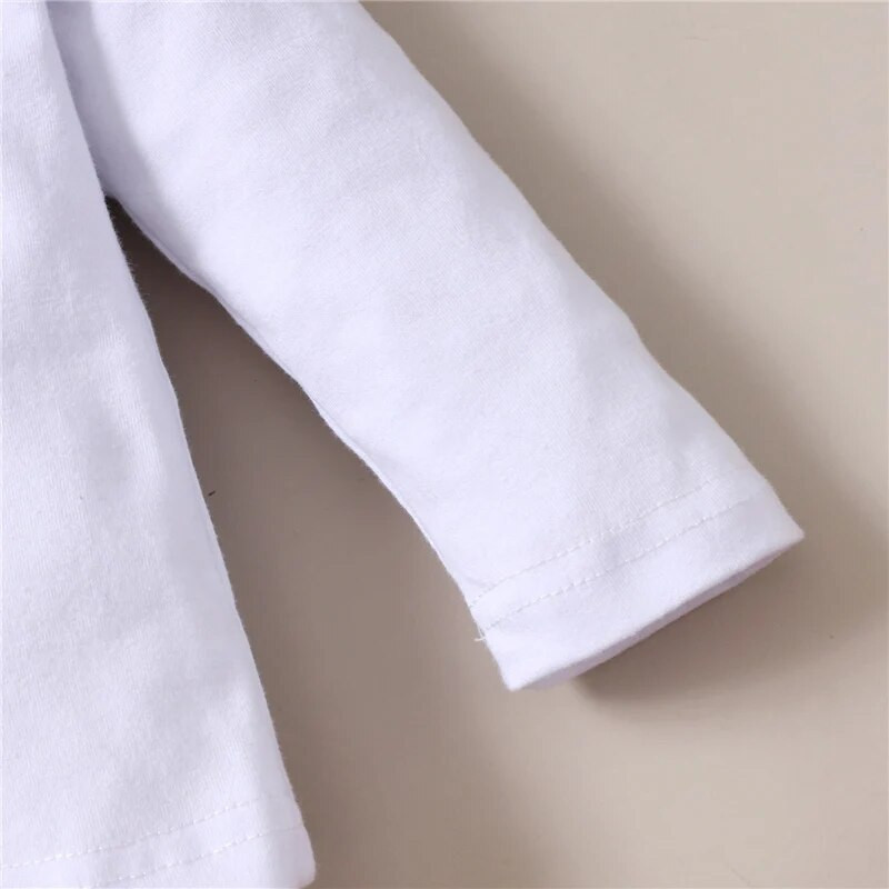 Kalėdinis 2 dalių kostiumo rinkinys berniukui, languotas, apvaliu kaklu, ilgomis rankovėmis + kelnės su kabliukais pavasario rudeniui 0–18 mėn.