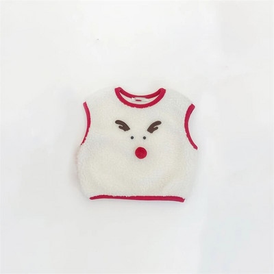 INS Style Chic bērnu Ziemassvētku apģērbu komplekti Pleds augšas ar augstu vidukli Bikses cepuru komplekti Koraļļu vilnas veste Veste Ziemassvētku Jaunajam gadam