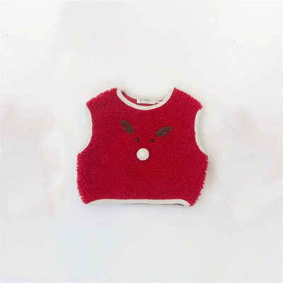 INS Style Chic bērnu Ziemassvētku apģērbu komplekti Pleds augšas ar augstu vidukli Bikses cepuru komplekti Koraļļu vilnas veste Veste Ziemassvētku Jaunajam gadam