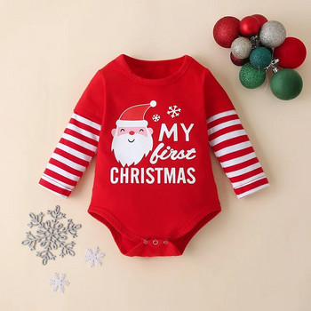 My First Christmas Baby Girl Clothes Boy Sets for Little Boys Новородено облекло Есенен комплект за малко дете Есенен комплект Унисекс костюми Майки Деца