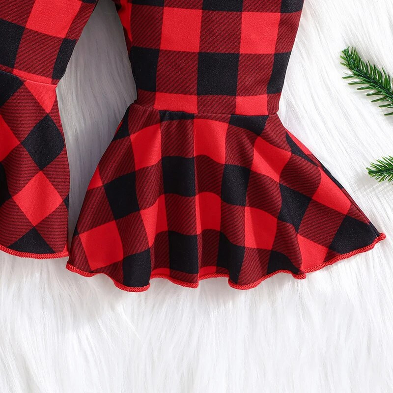 Meiteņu ziemassvētku apģērbi, bērnu apģērbi, Ziemassvētku vecīša zīdaiņiem, 3 gab., drukas džemperis ar garām piedurknēm.