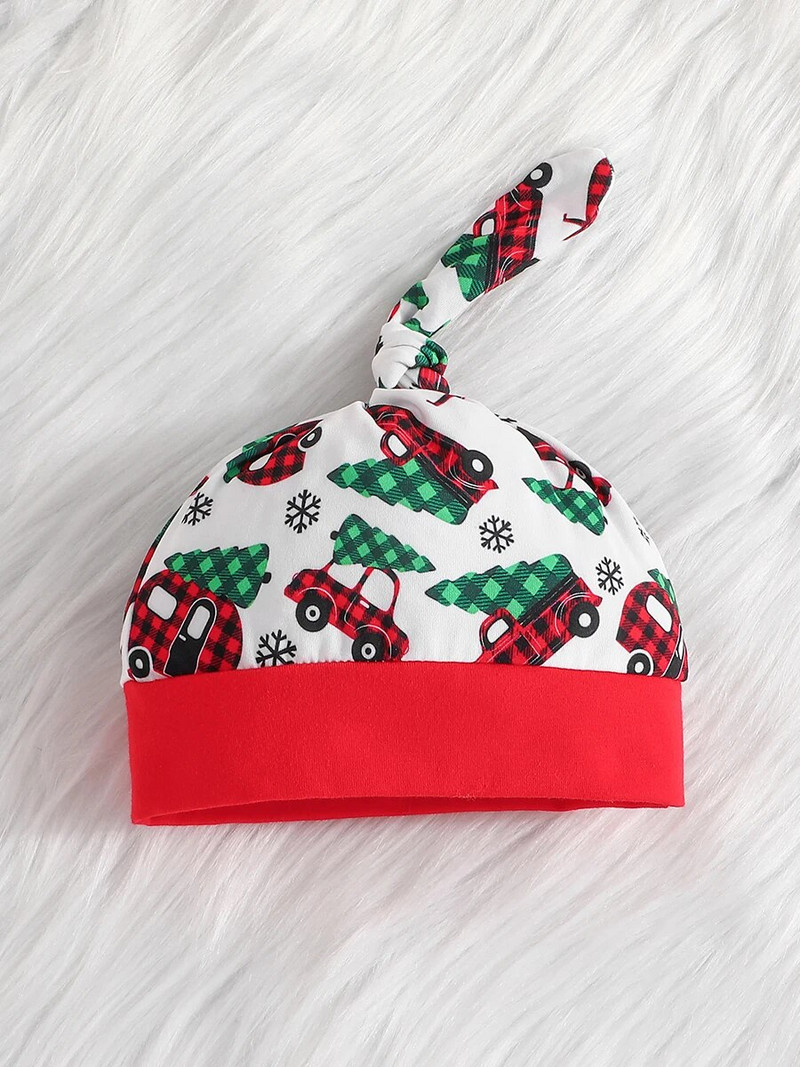 Väikelaste jõulukombinerid, pikkade varrukatega, printimispüksid pikad püksid, müts, väikelaste riided