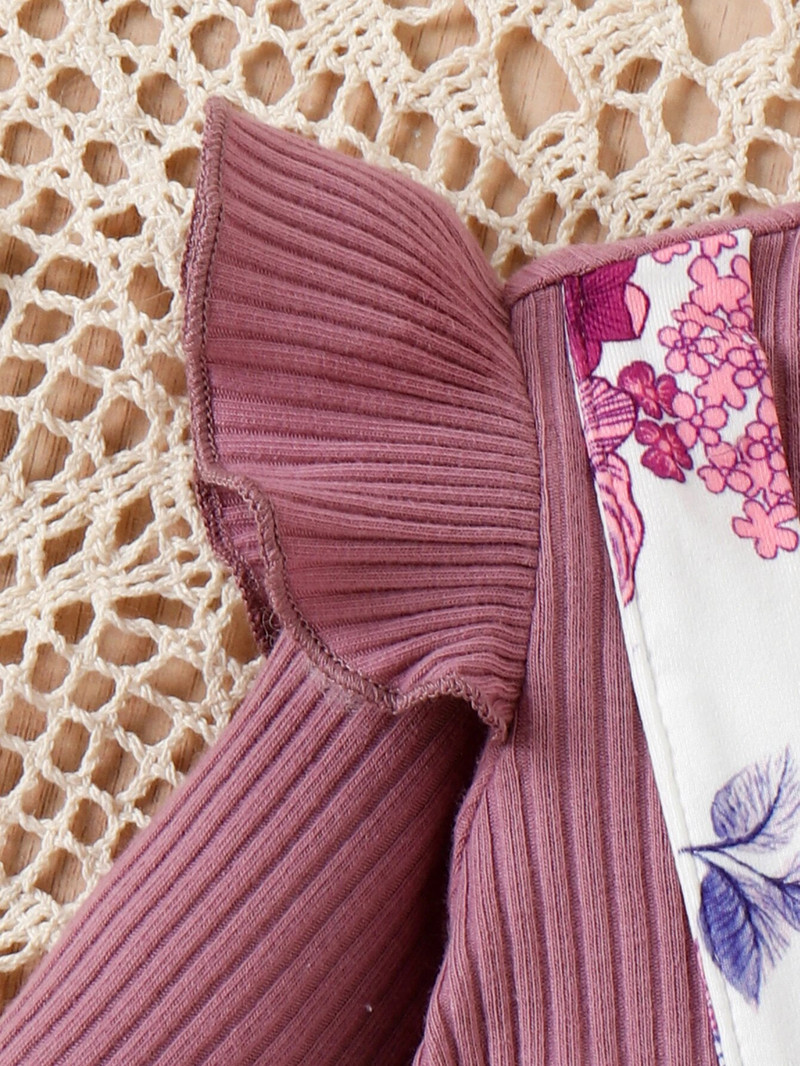 Pavasara un rudens meiteņu kokvilnas kleita ar garām piedurknēm ar apaļu kaklu ar galvas saiti Modes, ikdienišķa un salda