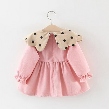 Νέο φόρεμα για κοριτσάκι με μακριά μανίκια κοτλέ πουά Φόρεμα γενεθλίων για μωρό πριγκίπισσα Ρούχα για βρέφη Βρεφικό φόρεμα για νήπια