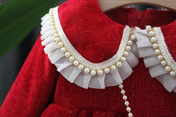 Βρεφικό φόρεμα για κορίτσια Χαριτωμένα χειμωνιάτικα ζεστά μακρυμάνικα πριγκίπισσα φορέματα για κορίτσια Δώρο γενεθλίων Χριστουγεννιάτικο Πρωτοχρονιάτικο Παιδικά Ρούχα 0-3Y