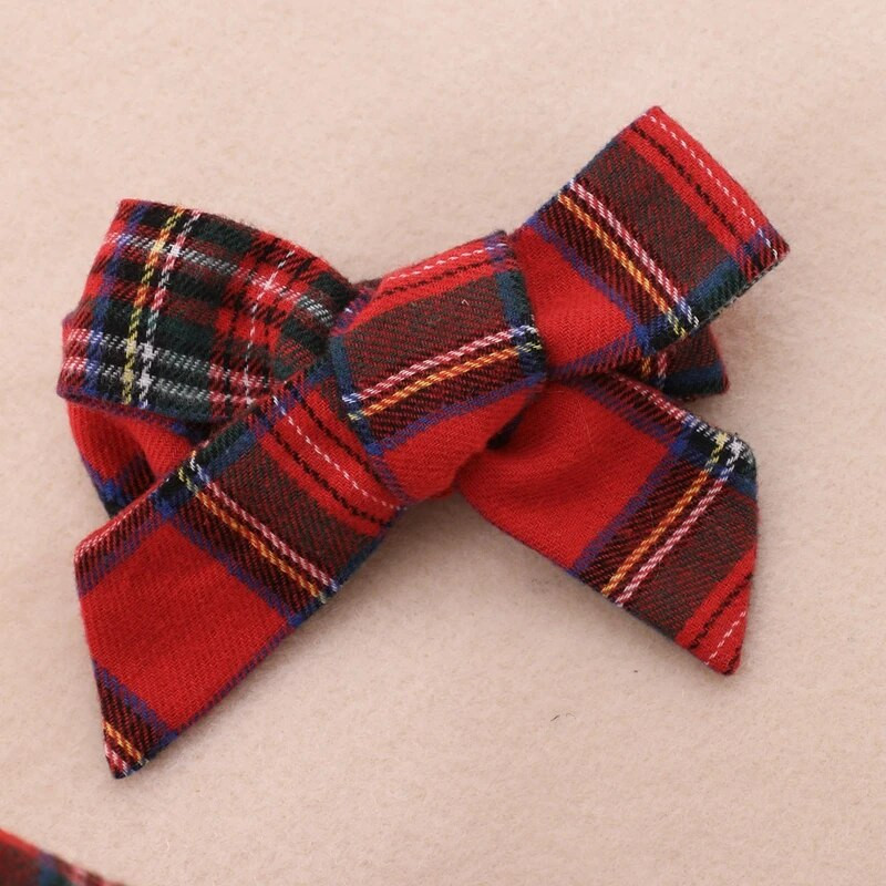 Pudcoco Toddler Girls 2 daļīgi tērpi ar rūtainu apdruku Princeses kleita ar garām piedurknēm A līnijas un galvas saite ballītēm, jaukiem apģērbiem