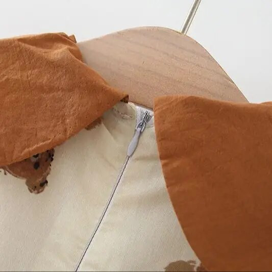 Tavaszi és őszi új rajzfilm Baby Bear lány hosszú ujjú ruha koreai stílusú masni gyerekruházat (0-3 éves korig)