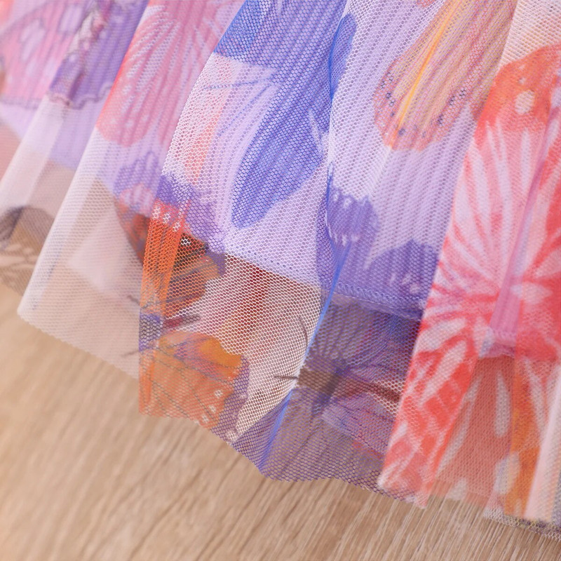 2023 m. rudens žiema vaikiška mergaičių suknelė, tinklinio audinio ilgomis rankovėmis, vakarėliui skirta princesės suknelė 6 9 12 18 24 mėnesių kūdikių suknelės