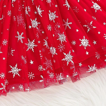 Φθινοπωρινά χειμωνιάτικα χριστουγεννιάτικα φορέματα μόδας για μωρά κορίτσια Puffy Tutu Fly με μακρυμάνικο στάμπα με παγιέτες φόρεμα πριγκίπισσας 6-24 εκατ.